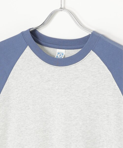 NO NEED（ノーニード）の「DISCUS ATHLETIC ラグラン配色ワイドTシャツ（Tシャツ/カットソー・メンズ・チャコール/ブルー・ﾌﾘ-）」の8枚目の写真