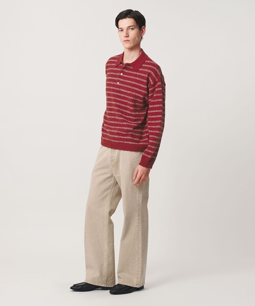 MONKEY TIME（モンキータイム）の「カールヤーン ボーダー ポロシャツ（ポロシャツ・メンズ・レッド/ネイビー・S/M/L/XL）」の13枚目の写真