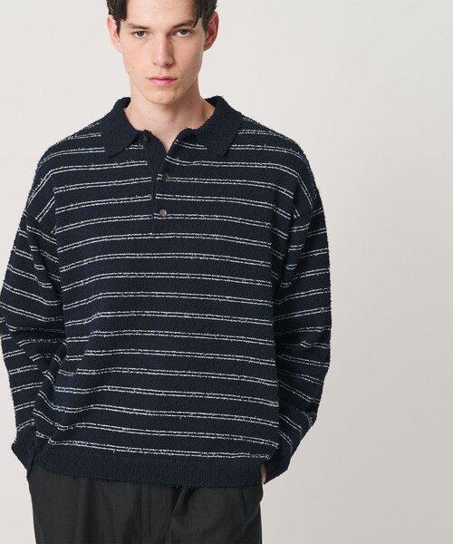 MONKEY TIME（モンキータイム）の「カールヤーン ボーダー ポロシャツ（ポロシャツ・メンズ・レッド/ネイビー・S/M/L/XL）」の20枚目の写真