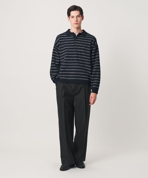 MONKEY TIME（モンキータイム）の「カールヤーン ボーダー ポロシャツ（ポロシャツ・メンズ・レッド/ネイビー・S/M/L/XL）」の21枚目の写真