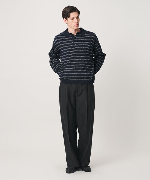 MONKEY TIME（モンキータイム）の「カールヤーン ボーダー ポロシャツ（ポロシャツ・メンズ・レッド/ネイビー・S/M/L/XL）」の22枚目の写真