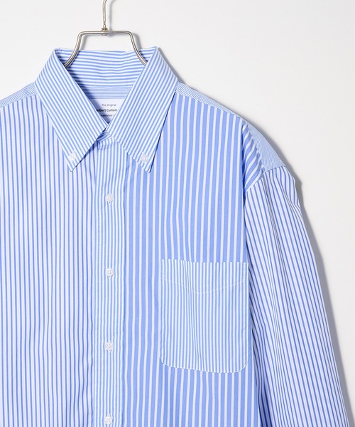 GAMBERT CUSTOM SHIRT(ギャンバードカスタムシャツ)の「【GAMBERT】PATCH WORK SHIRT(シャツ/ブラウス・メンズ・ブルー系その他2/ブルー系その他・M/L)」の1枚目の写真