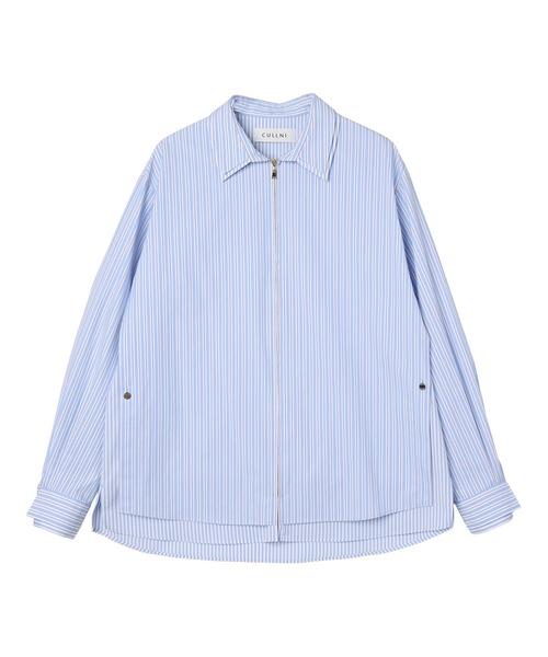 CULLNI(クルニ)の「Stripe Typewriter Layered Long Sleeve Shirt(シャツ/ブラウス・メンズ・ブルー系/ホワイト/ブルー/ライトブルー・2/1/0)」の4枚目の写真