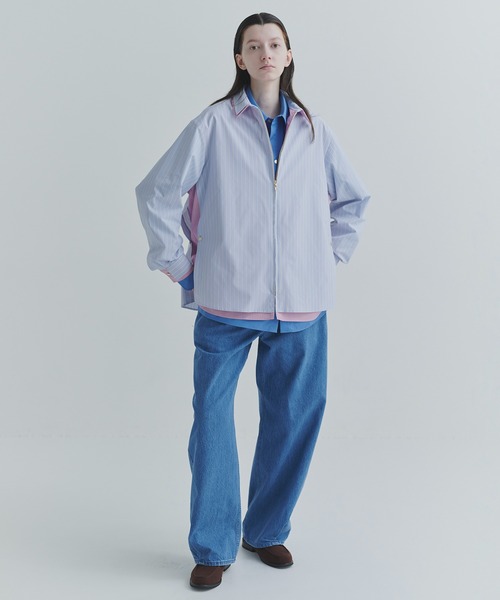 CULLNI(クルニ)の「Stripe Typewriter Layered Long Sleeve Shirt(シャツ/ブラウス・メンズ・ブルー系/ホワイト/ブルー/ライトブルー・2/1/0)」の6枚目の写真