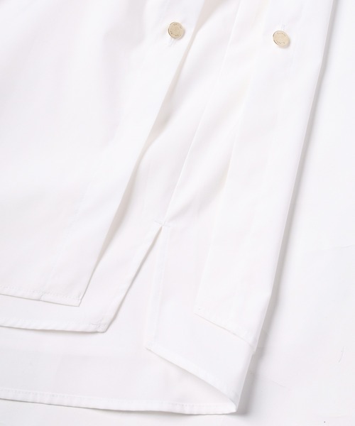 CULLNI(クルニ)の「Stripe Typewriter Layered Long Sleeve Shirt(シャツ/ブラウス・メンズ・ブルー系/ホワイト/ブルー/ライトブルー・2/1/0)」の12枚目の写真