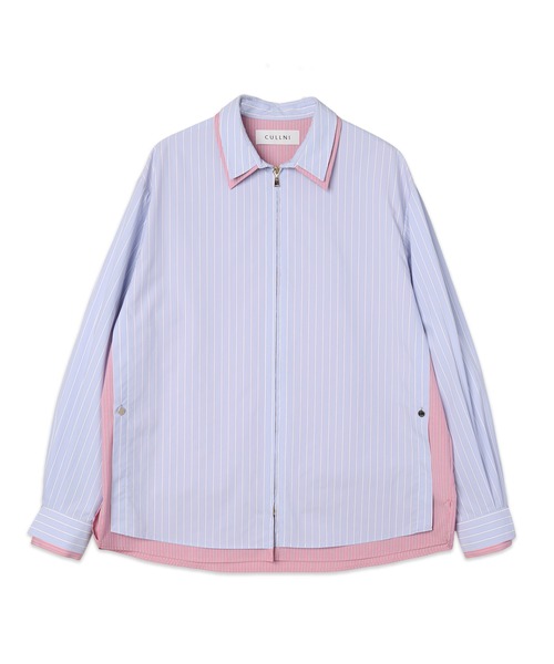 CULLNI(クルニ)の「Stripe Typewriter Layered Long Sleeve Shirt(シャツ/ブラウス・メンズ・ブルー系/ホワイト/ブルー/ライトブルー・2/1/0)」の19枚目の写真