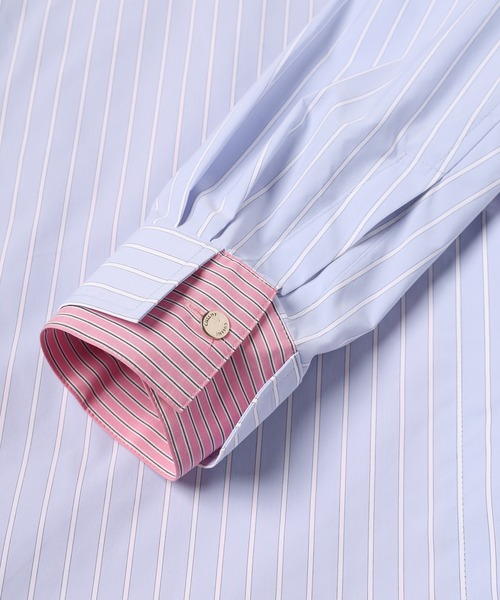 CULLNI(クルニ)の「Stripe Typewriter Layered Long Sleeve Shirt(シャツ/ブラウス・メンズ・ブルー系/ホワイト/ブルー/ライトブルー・2/1/0)」の22枚目の写真