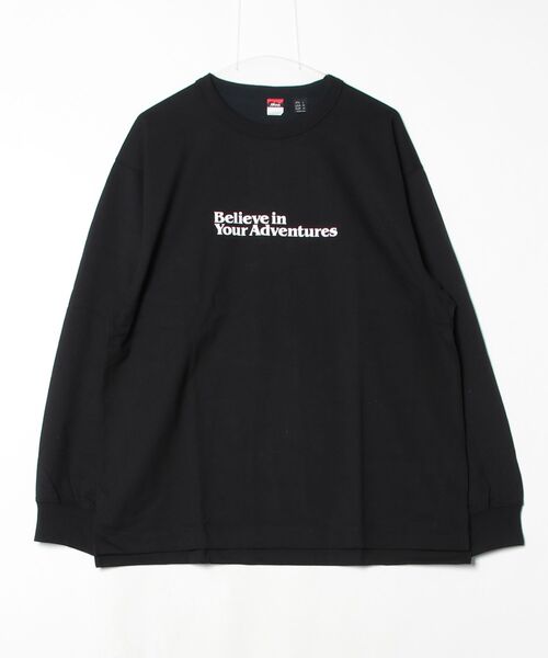 NANGA(ナンガ)の「ECOHYBRID MESSAGE L/S TEE/エコハイブリッド メッセージ ロングスリーブTシャツ(Tシャツ/カットソー・メンズ・ブラック/ホワイト/ブラウン・M/S/L)」の1枚目の写真