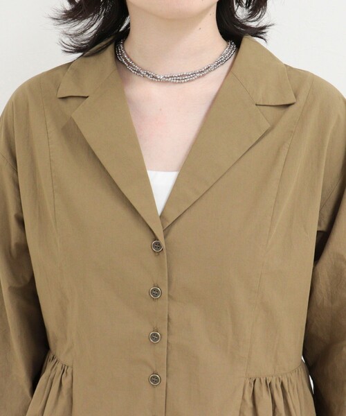 fredy emue(フレディエミュ)の「ウエストギャザーテーラードシャツ(シャツ/ブラウス・レディース・ブラック/キャメル/ブラック系その他・38)」の19枚目の写真