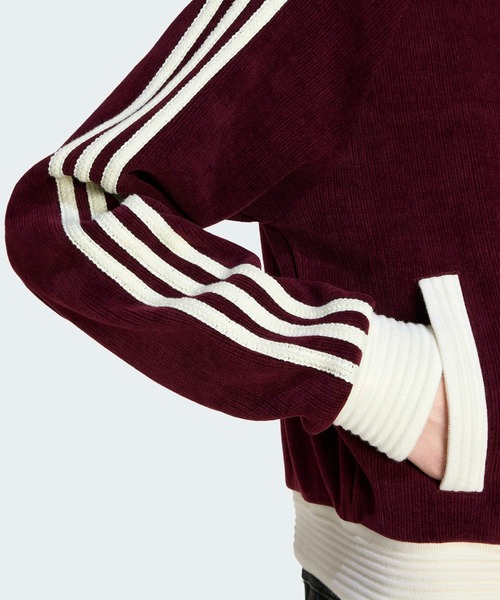 adidas(アディダス)の「アディダス オリジナルス ベロア ニット トラックトップ / ジャージ / トラックジャケット / アディダスオリジナルス adidas Originals(ジャージ・レディース・レッド・XX-LARGE/LARGE/MEDIUM/SMALL/X-LARGE/X-SMALL)」の5枚目の写真