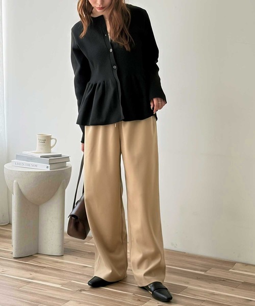 GeeRA(ジーラ)の「カットメルトンとろみイージーパンツ(その他パンツ・レディース・チャコール/ベージュ/ブラック・X-LARGE/XX-LARGE/LARGE/MEDIUM/SMALL)」の20枚目の写真