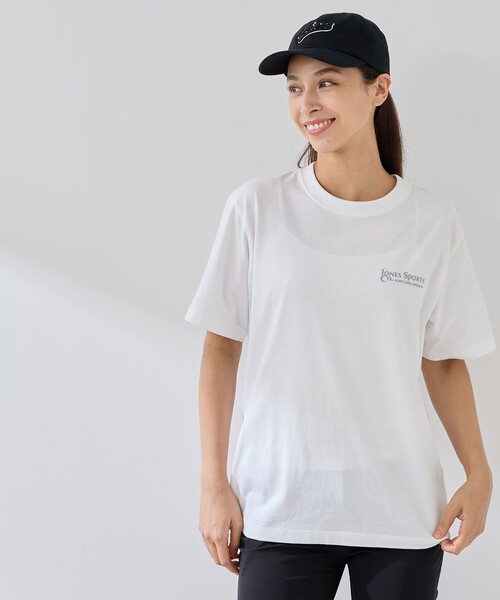JONES(ジョーンズ)の「【JONESコラボ】半袖Tシャツ(Tシャツ/カットソー・レディース・ブラック/ホワイト・M/S/L/XL)」の2枚目の写真