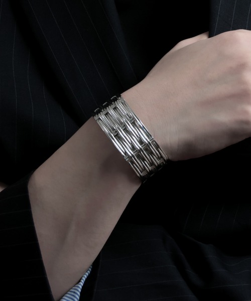 YArKA/ヤーカ】weave pattern desing bangle [ori2] / 織模様バングル