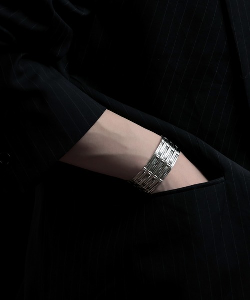 YArKA/ヤーカ】weave pattern desing bangle [ori2] / 織模様バングル