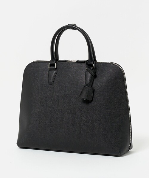UNITED ARROWS（ユナイテッドアローズ）の「レザー ラウンド ブリーフケース（ビジネスバッグ・メンズ・ブラック/グレー系・FREE）」の16枚目の写真