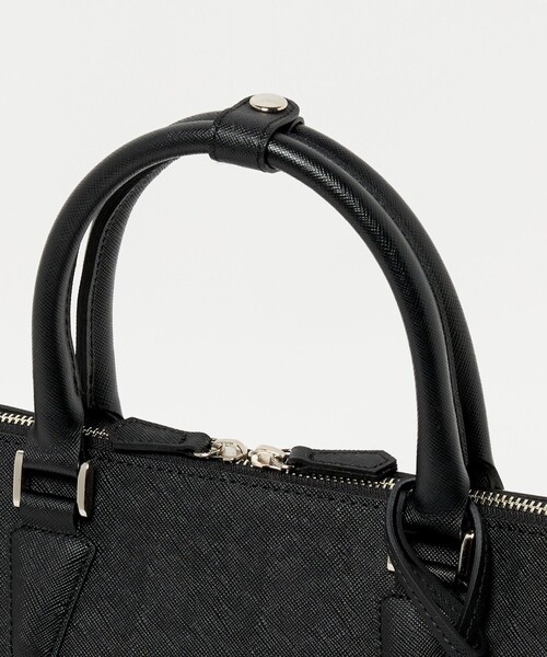 UNITED ARROWS（ユナイテッドアローズ）の「レザー ラウンド ブリーフケース（ビジネスバッグ・メンズ・ブラック/グレー系・FREE）」の15枚目の写真