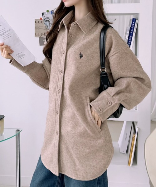 U.S. POLO ASSN.(ユーエスポロアッスン)の「【Ada.別注 U.S. POLO ASSN.】 メルトン シャツ ジャケット(シャツ/ブラウス・レディース・チャコール/オートミール/ベージュ・M/S)」の16枚目の写真