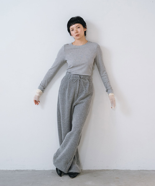muller of yoshiokubo(ミュラーオブヨシオクボ)の「muller of yoshiokubo ミュラーオブヨシオクボ / POLAR PANTS ポーラーパンツ / MLF26418(その他パンツ・レディース・ブラック/グレー・38/36)」の6枚目の写真