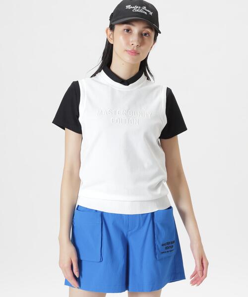 MASTER BUNNY EDITION（マスターバニーエディション）の「【MASTER BUNNY EDITION】クルーネックニットベスト (WOMENS)（ベスト・レディース・ホワイト/ベージュ/ブラック・SMALL/MEDIUM/LARGE）」の16枚目の写真