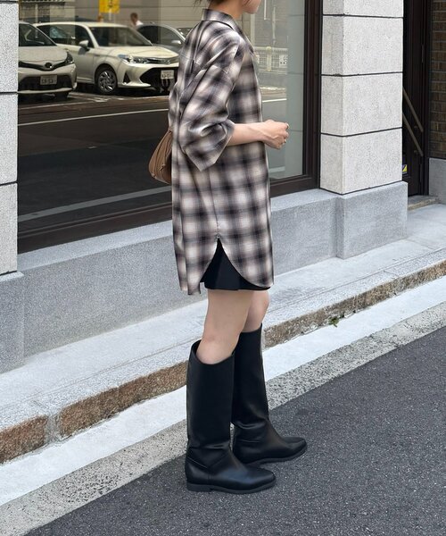 Thevon(ゼボン)の「チェック2WAYシャツ(シャツ/ブラウス・レディース・ブラック/ベージュ・FREE)」の20枚目の写真