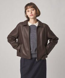 Steven Alan | <Steven Alan>レザー ジップアップ ブルゾン(ブルゾン)