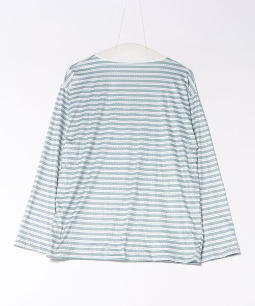 AsheKsha(アシクシャ)の「ボーダーキャラクタープリント ゆったり長袖Tシャツ(Tシャツ/カットソー・レディース・グリーン・M)」の10枚目の写真