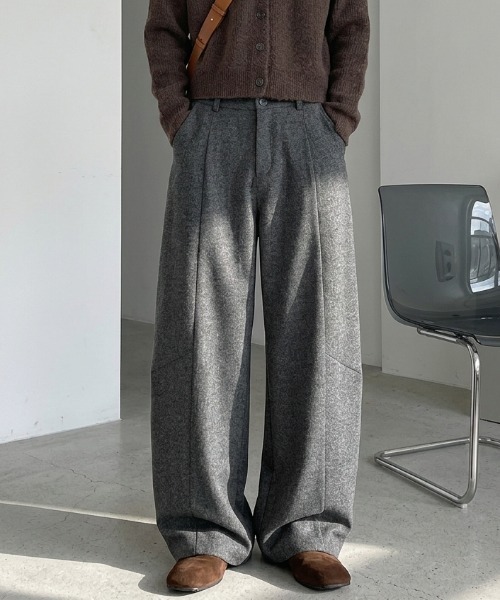 B.R.U(ブル)の「ワイドバルーンスラックス(その他パンツ・メンズ・ブラック/チャコールグレー・LARGE/MEDIUM)」の1枚目の写真
