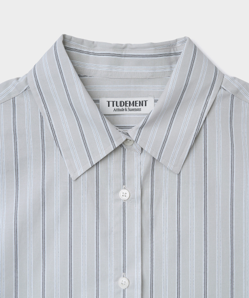 TTUDEMENT（トュードメント）の「CLASSIC STRIPE SHIRT_GREY STRIPE（シャツ/ブラウス・レディース・その他・FREE）」の7枚目の写真