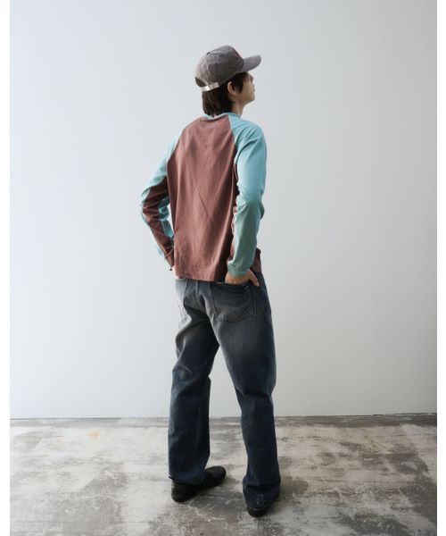 999HUMANITY（999ヒューマニティ）の「デュアルトーンラグランロングスリーブTシャツ（ブラウン）（Tシャツ/カットソー・メンズ・その他・1(S)/2(M)/3(L)/OS）」の3枚目の写真