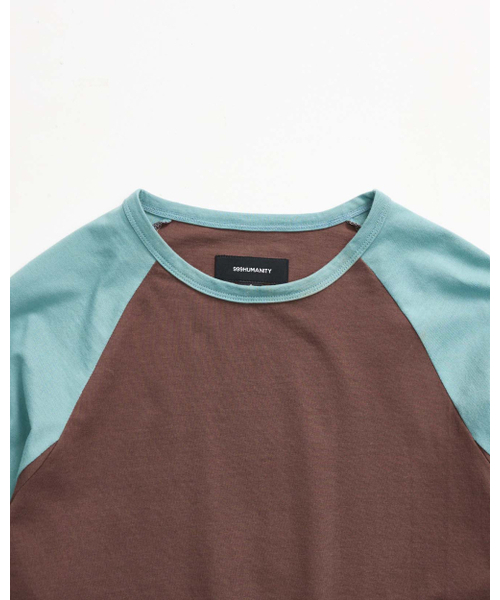 999HUMANITY（999ヒューマニティ）の「デュアルトーンラグランロングスリーブTシャツ（ブラウン）（Tシャツ/カットソー・メンズ・その他・1(S)/2(M)/3(L)/OS）」の5枚目の写真