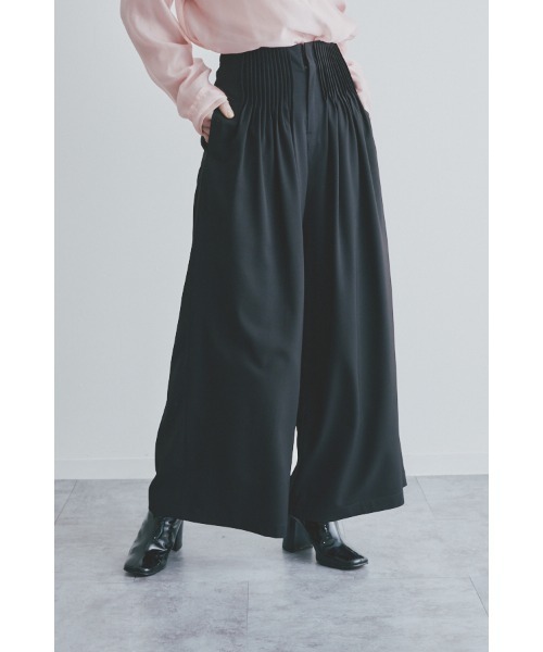 Muel Chic（ミュエルシック）の「Veil pants ヴェイルパンツ（その他パンツ・レディース・ベージュ/チェック/ブラック・MEDIUM）」の2枚目の写真