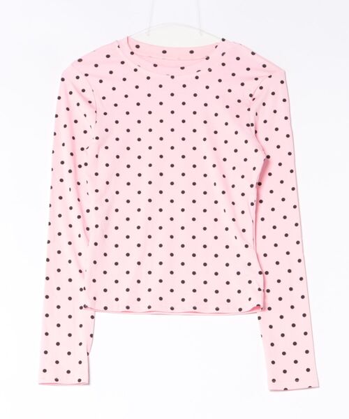 SPINNS(スピンズ)の「長袖ドットカットソー/韓国ガーリー(Tシャツ/カットソー・レディース・ブラウン/ブラック/ピンク・ONESIZE)」の6枚目の写真