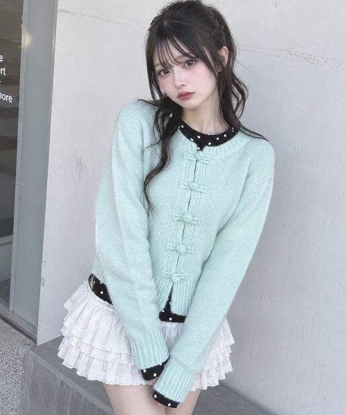 SPINNS(スピンズ)の「長袖ドットカットソー/韓国ガーリー(Tシャツ/カットソー・レディース・ブラウン/ブラック/ピンク・ONESIZE)」の5枚目の写真