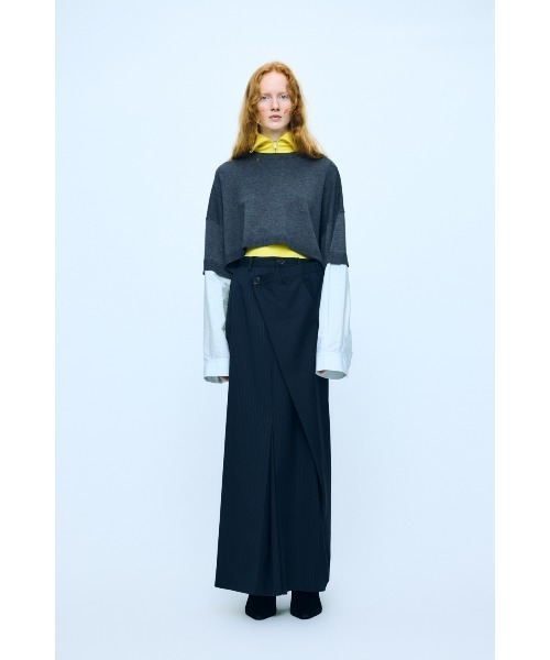 nagonstans(ナゴンスタンス)の「shard line skirt(スカート・レディース・ダークネイビー・MEDIUM/SMALL)」の2枚目の写真