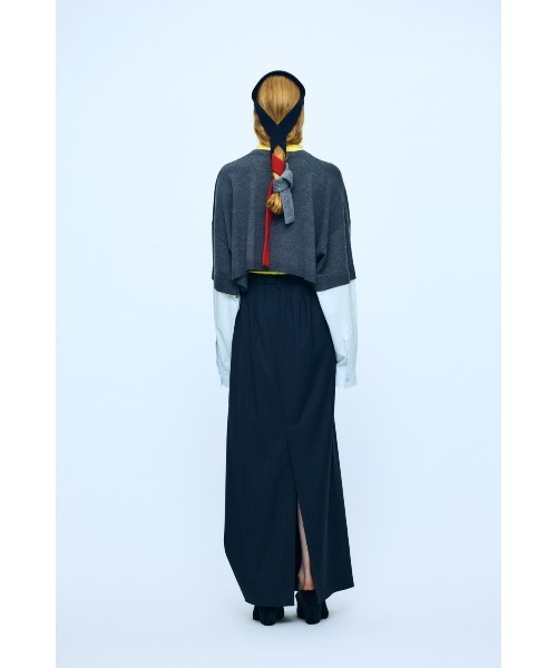 nagonstans(ナゴンスタンス)の「shard line skirt(スカート・レディース・ダークネイビー・MEDIUM/SMALL)」の3枚目の写真