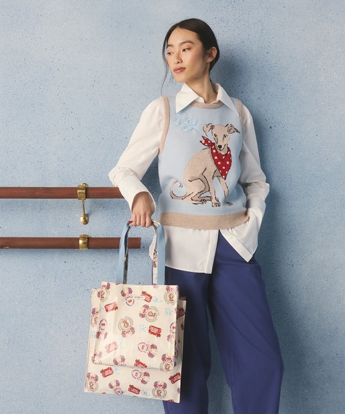 Cath Kidston(キャスキッドソン)の「ラージ ブックバッグ London Crest(トートバッグ・レディース・クリーム・FREE)」の6枚目の写真