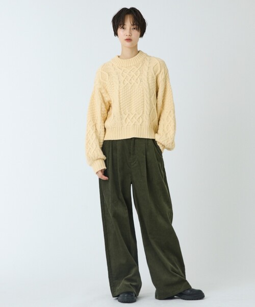 abahouse mavie(アバハウスマヴィ)の「【ベッキーコラボ】ケーブル編みニット(ニット/セーター・レディース・ブラウン/アイボリー/チャコールグレー・フリー)」の10枚目の写真