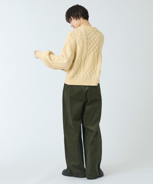 abahouse mavie(アバハウスマヴィ)の「【ベッキーコラボ】ケーブル編みニット(ニット/セーター・レディース・ブラウン/アイボリー/チャコールグレー・フリー)」の11枚目の写真