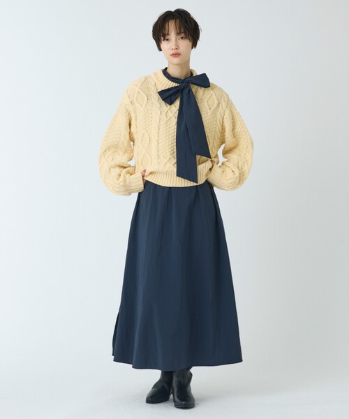 abahouse mavie(アバハウスマヴィ)の「【ベッキーコラボ】ケーブル編みニット(ニット/セーター・レディース・ブラウン/アイボリー/チャコールグレー・フリー)」の13枚目の写真
