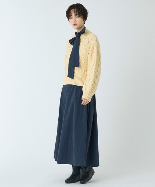abahouse mavie(アバハウスマヴィ)の「【ベッキーコラボ】ケーブル編みニット(ニット/セーター・レディース・ブラウン/アイボリー/チャコールグレー・フリー)」の14枚目の写真