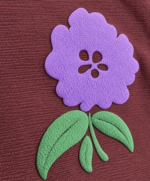 rehacer（レアセル）の「rehacer : Puff Flower HW Sweat Hoodie / パフ フラワー ヘヴィー ウエイト スウェット フーディー（パーカー・メンズ・ブラック/ワイン/ネイビー/グリーン・SMALL/X-LARGE/LARGE/MEDIUM）」の7枚目の写真
