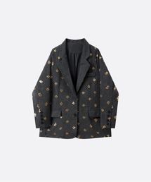 U:UME（ユーム）の「Gold Sequin Textured Heather Jacket（テーラードジャケット）」