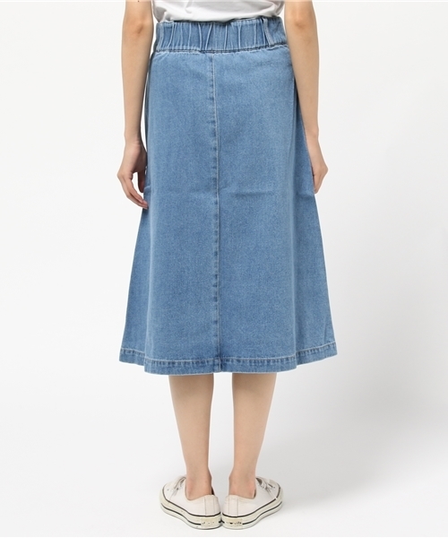 earth music&ecology（アースミュージックアンドエコロジー）の「デニムロングスカート（デニムスカート・レディース・オフホワイト/インディゴブルー/ライトインディゴブルー・SMALL/MEDIUM）」の9枚目の写真
