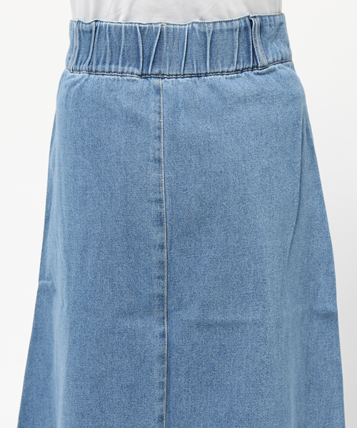 earth music&ecology（アースミュージックアンドエコロジー）の「デニムロングスカート（デニムスカート・レディース・オフホワイト/インディゴブルー/ライトインディゴブルー・SMALL/MEDIUM）」の7枚目の写真