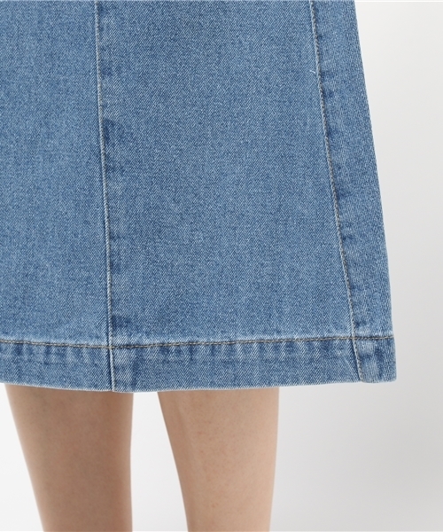 earth music&ecology（アースミュージックアンドエコロジー）の「デニムロングスカート（デニムスカート・レディース・オフホワイト/インディゴブルー/ライトインディゴブルー・SMALL/MEDIUM）」の5枚目の写真