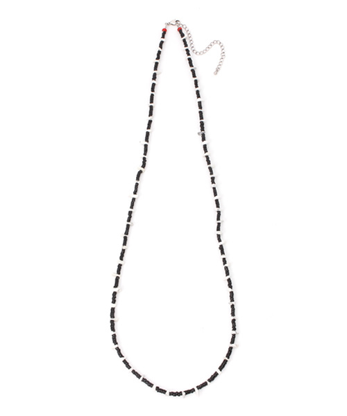 RAGEBLUE（レイジブルー）の「ストーンコンビネックレス/720020（ネックレス・メンズ・ブラック/ホワイト・FREE）」の2枚目の写真