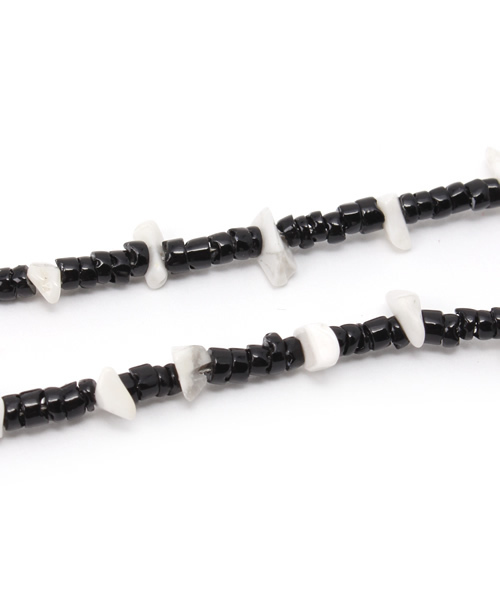 RAGEBLUE（レイジブルー）の「ストーンコンビネックレス/720020（ネックレス・メンズ・ブラック/ホワイト・FREE）」の3枚目の写真