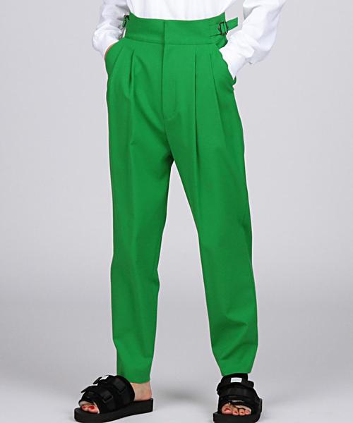 EN ROUTE（アンルート）の「ENR サイドベルト2タックパンツ（その他パンツ・レディース・ブラック/ベージュ/ケリー・1/2/0）」の3枚目の写真