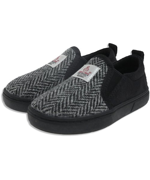 apres les cours(アプレレクール)の「Harris Tweed(生地使い)トドラースリッポン(スリッポン・キッズ・グレー/ネイビー・18/17/16/19)」の1枚目の写真