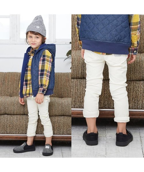 apres les cours(アプレレクール)の「Harris Tweed(生地使い)トドラースリッポン(スリッポン・キッズ・グレー/ネイビー・18/17/16/19)」の3枚目の写真